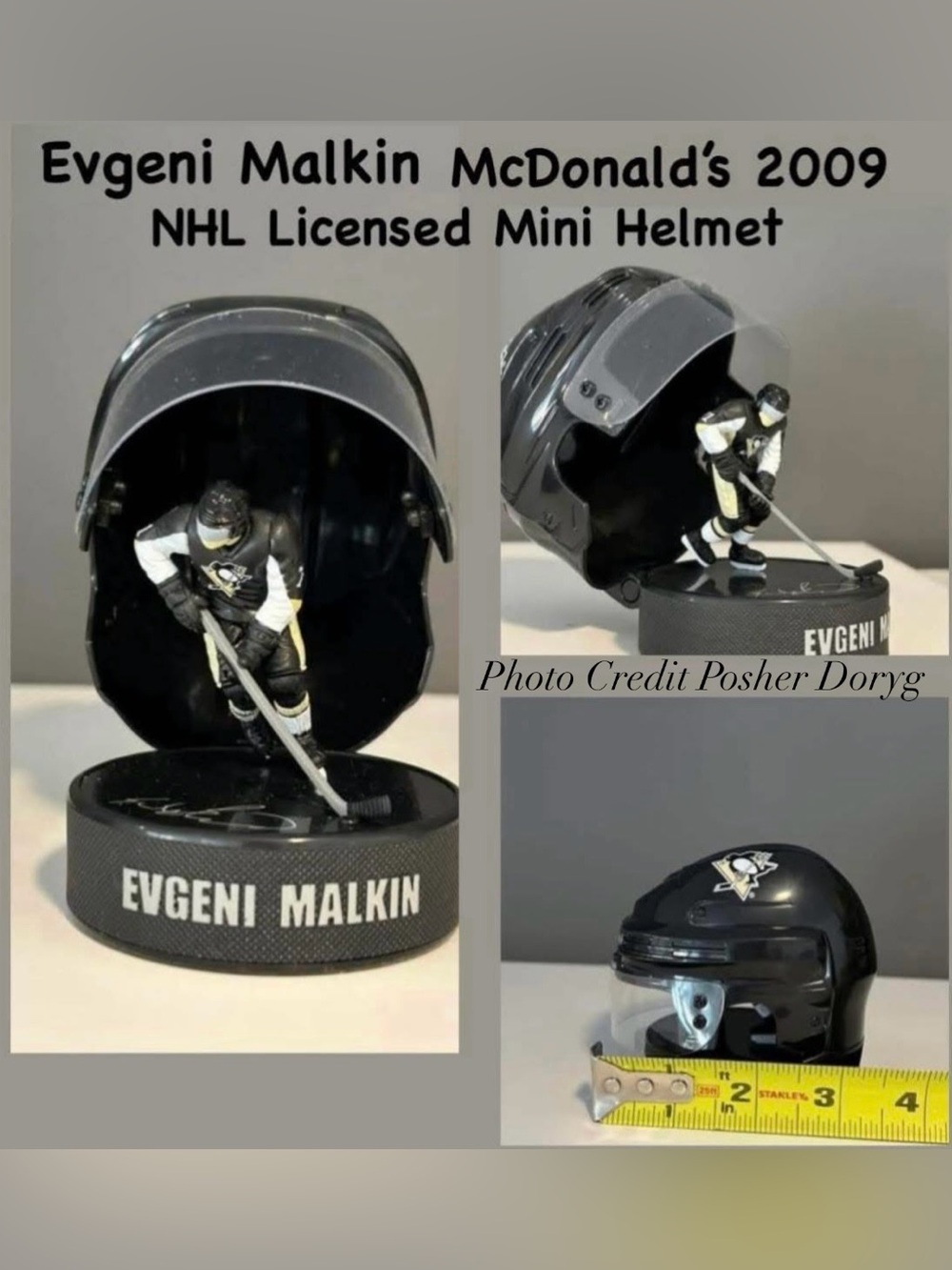 Evgeni Malkin McDonald's 2009 NHL Licensed Mini Helmet - Black